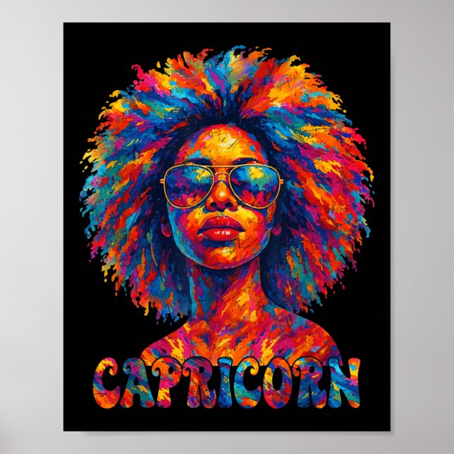 Capricornio Reina Afro Arte Afroamericanas Zo (Frente)