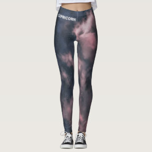 Capricornio Zodiac Clouds Leggings