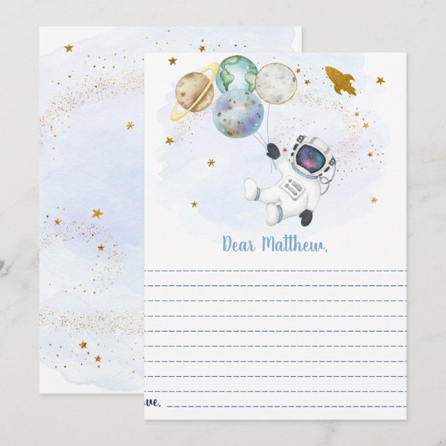 Cápsula de tiempo espacial astronauta 1ª tarjeta d (Anverso / Reverso)