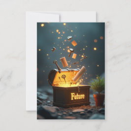 Cápsula del tiempo de su futura tarjeta de meditac