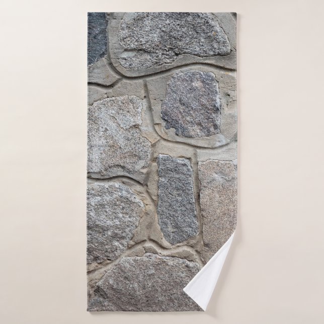 Captación textualmente de mampostería de piedra an (Toalla de baño)
