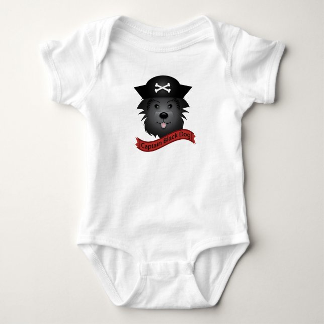 Captain Black Dog - Baby Jersey Bodysuit  (Anverso)