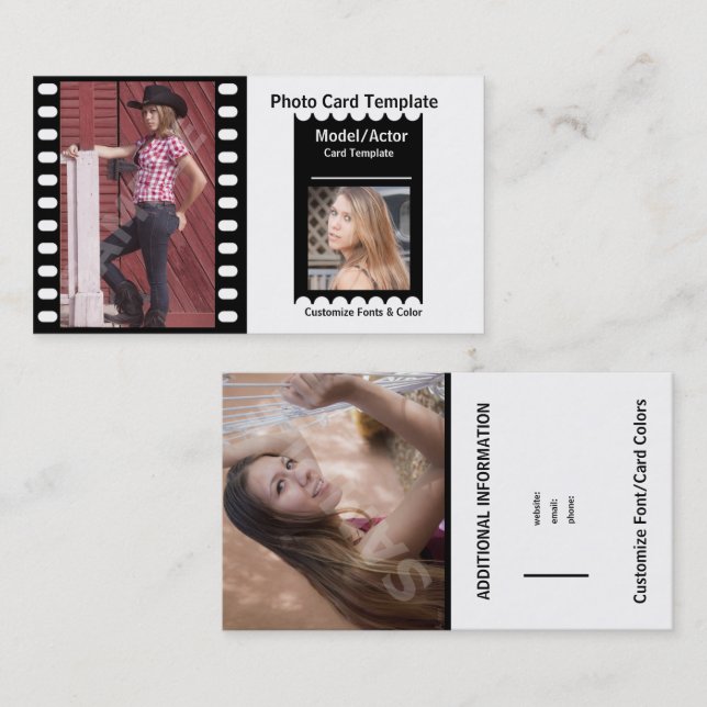 Captura de pantalla de la tarjeta de actuación de  (Anverso / Reverso)