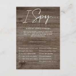 Captura El Amor Foto Yo Espío Juego de Boda Menú