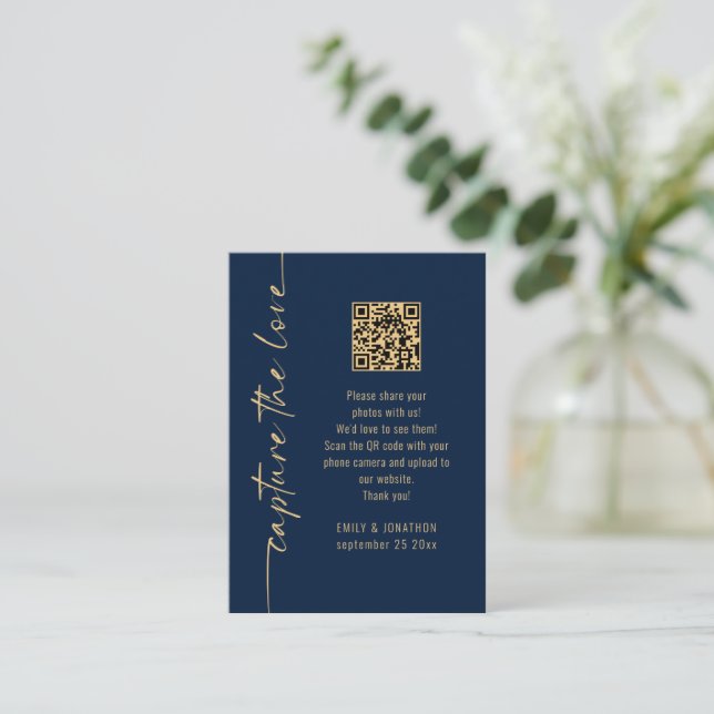 Captura la tarjeta de Boda de oro de la Marina Lov (Anverso de pie)
