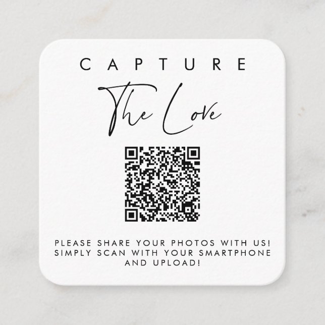 Captura las tarjetas de amor con código QR (Anverso)