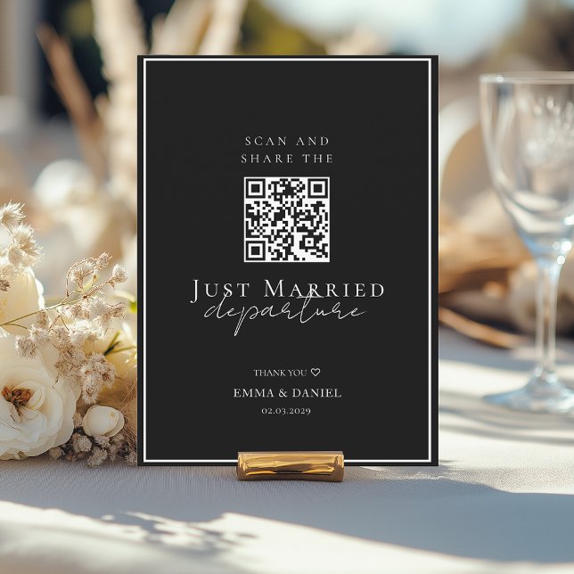 Capturar cada momento-Boda QR Código Compartir fot (Capture Every Moment–Wedding QR Code Photo Sharing. Personalized with your names, date and text.)