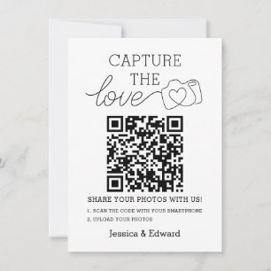 Capturar el código Qr de amor Moda negra Boda mode