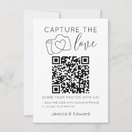 Capturar el código Qr de amor Moda negra Boda mode