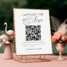 Capturar el código Qr de amor Moda negra Boda mode