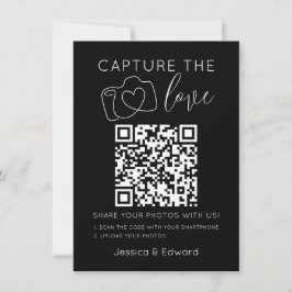 Capturar el código Qr de amor Moda negra Boda mode