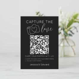 Capturar el código Qr de amor Moda negra Boda mode