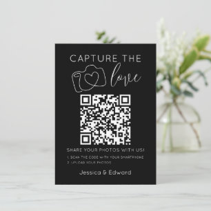 Capturar el código Qr de amor Moda negra Boda mode