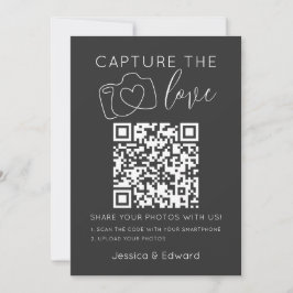 Capturar el código Qr del amor Moda gris Boda mode