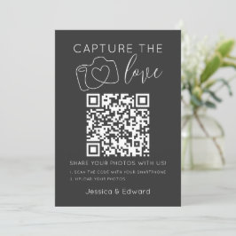 Capturar el código Qr del amor Moda gris Boda mode