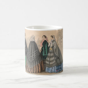 Capuchas y tazas de paletas de Godey 1858