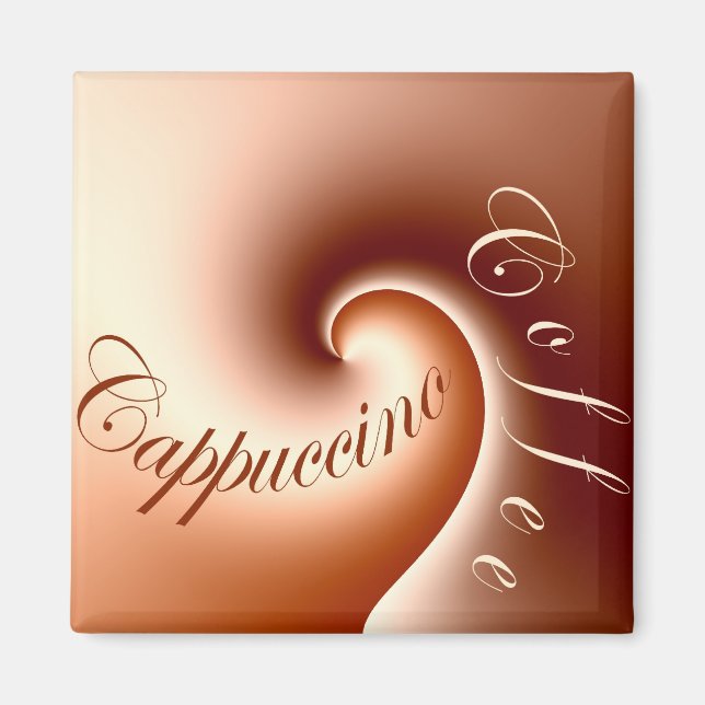 Capuchino de café - imán (Frente)