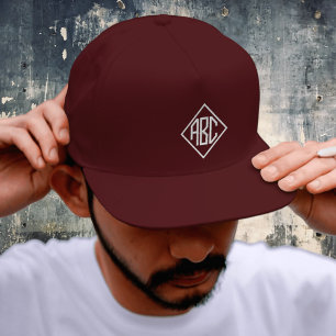 Capuchón de marrón - Gorra con barrido blanco de d