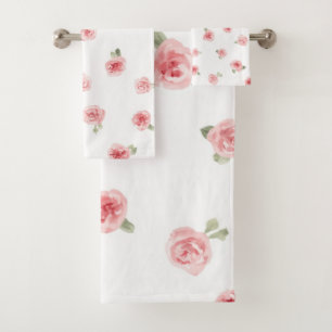 Capullo de rosa rosa acuarela floral vintage rosa 