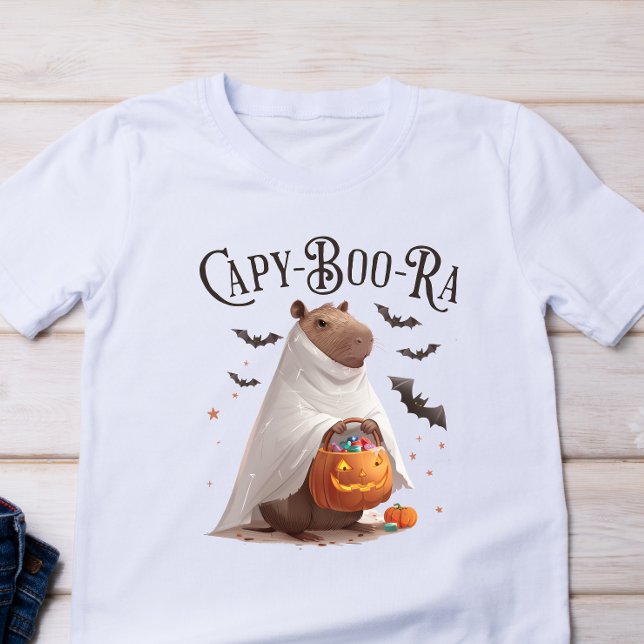 Capy-Boo-Ra Capybara Halloween Camiseta divertida (Subido por el creador)
