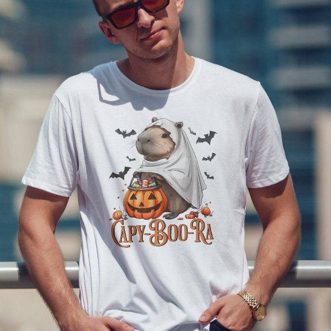 Capy-boo-ra Capybara Halloween Graciosa camiseta (Subido por el creador)