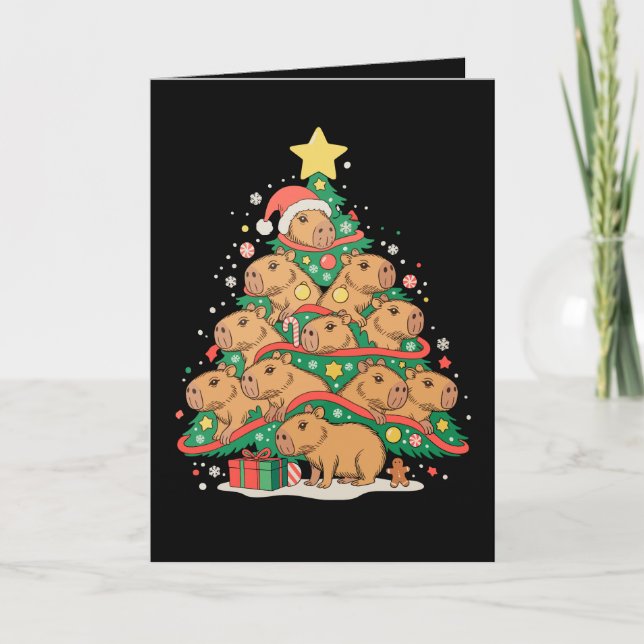 Capy Navidad Capybara Árbol de Navidad Temporada d (Anverso)