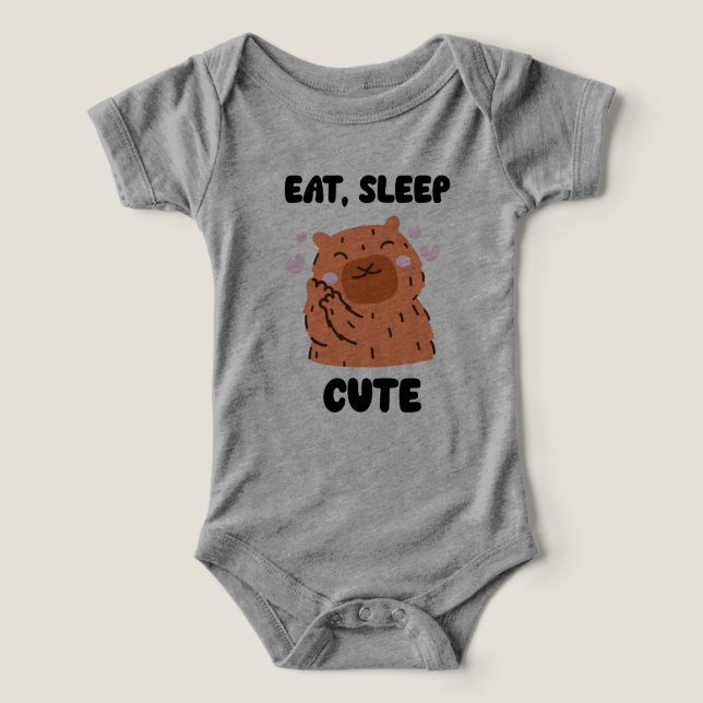 Capybara Baby Bodysuit (Diseño delantero )