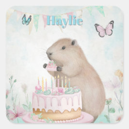 Capybara Cakefest Fiesta Pegatina Personalizado az