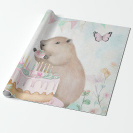 Capybara Cakefest Niños Fiesta Decoración Papel de