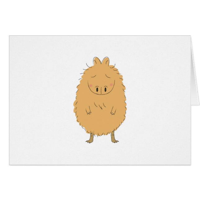 Capybara de pensamiento (Anverso (Horizontal))