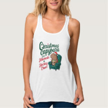 Capybara Funny Navidades Tank Top