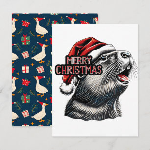 Capybara haciendo Dabbing en Navidad Santa – diver