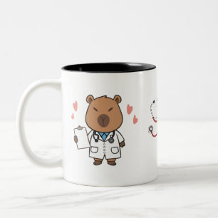 Capybara Médico Mug Graciosa Copa Médica de Café