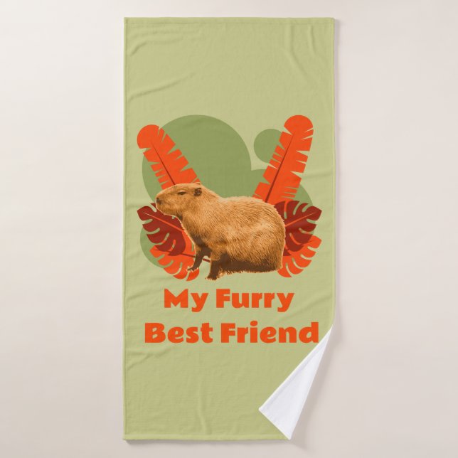 Capybara Mi mejor amigo furtivo (Toalla de baño)