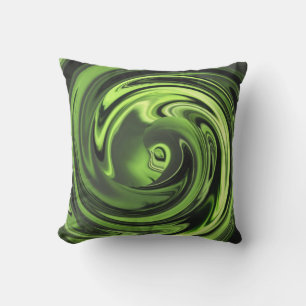 Cara abstracta de la inocencia en almohada verde e