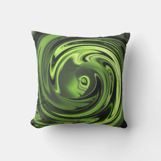 Cara abstracta de la inocencia en almohada verde e (Anverso)