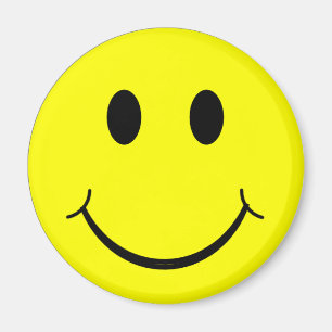 Cara amarilla - Imán de cara feliz