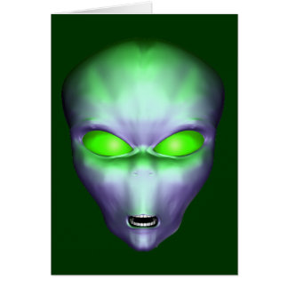 Cara de alienígena verde