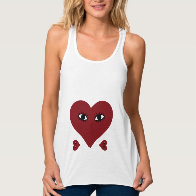 Cara de amor Tank Top (Anverso)