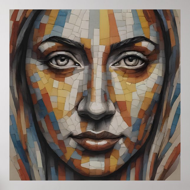 Cara de arte mosaico (Frente)