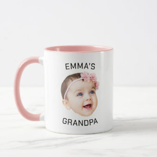 Cara de bebé personalizado, taza de regalo de abue