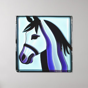 Cara de caballo, arte de lienzo