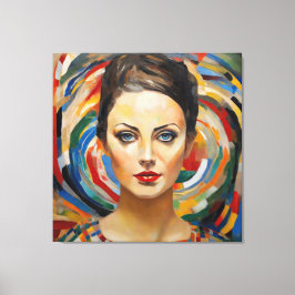 Cara de Chica de arte abstracto moderna