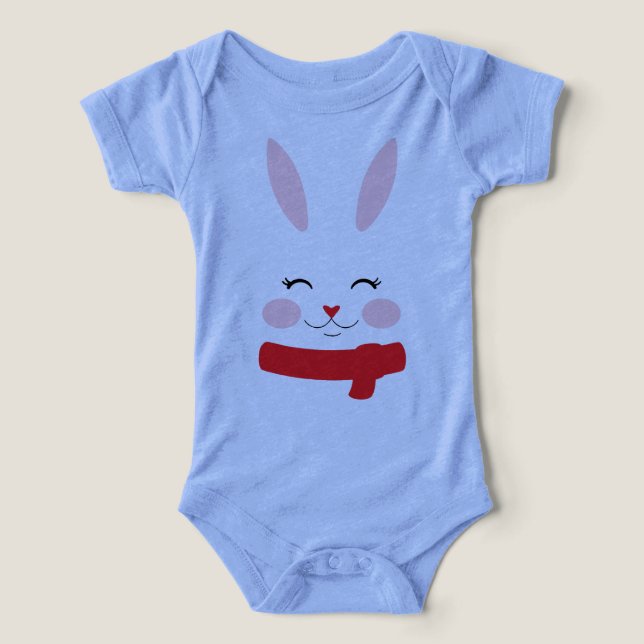 Cara de Conejito Adorable - Bodysuit para Bebé (Diseño delantero )