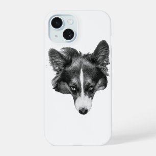 cara de corgi con sombra tenue