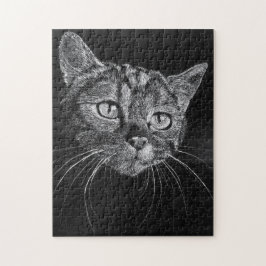 Cara de gato... Rompecabezas de desafío de 11 x 14