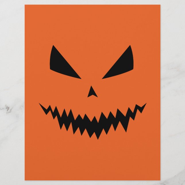 Cara de Jack O'Lantern genial y aterradora volante (Frente)