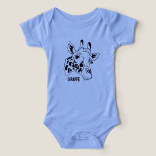 Cara de jirafa en ropa de bebé para niños pequeños