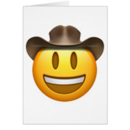 Cara de la emoji del vaquero
