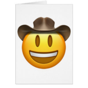 Cara de la emoji del vaquero